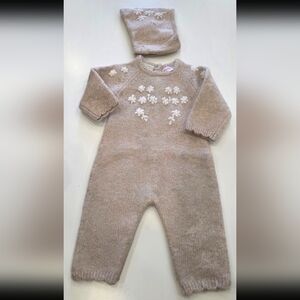 NWOT Zara Creamy Pink Matching Set With Bonnet